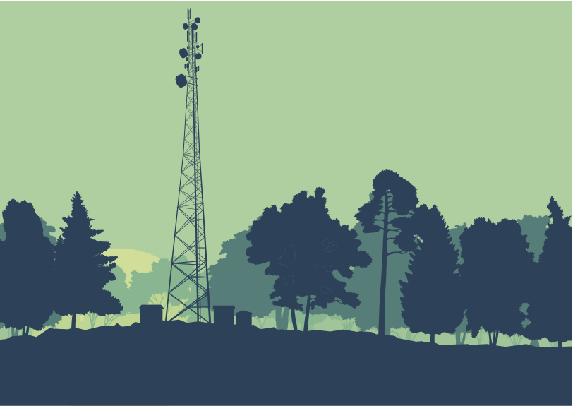 graphic of a telephony tower
